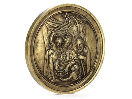 Venezianische Bronzemedaille mit Reliefdarstellung
